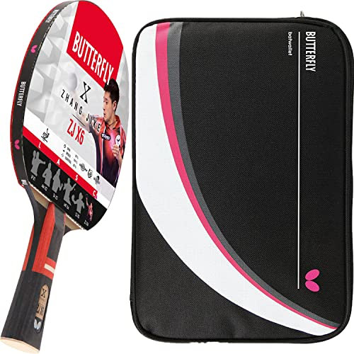Butterfly® Zhang Jike ZJX 6 Tischtennisschläger | Tischtennis Racket Bat Profi & Wettkampf | ITTF zertifizierter Belag | Tischtennis Racket TT Bat Profi Topspin Angriffsspiel