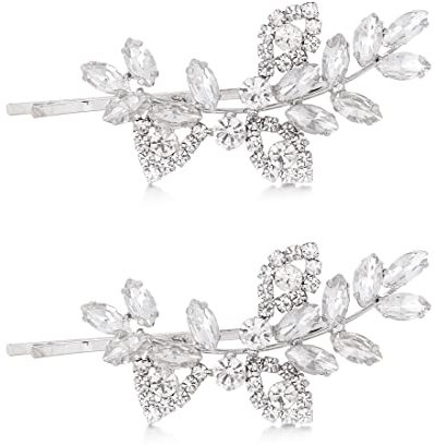 ARHZ 2 Stück haarspangen damen haarnadeln mit Strasssteinen, Braut Hochzeit Schmuck Haar Clip Strass-Haarnadeln, Metall-Haarspangen, Party Alltagskleid