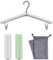 Sazfli 2er Pack Faltbare Reisekleiderbügel, Leichte und Tragbare Kleiderbügel mit Clips für Kleidung und Socken, Grau und Grün