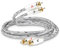 Impeto Cable RCA Audio Estéreo 2 Cinch Macho a 2 Cinch Macho Audiophile 6N OFC Conectores chapados en oro con CD, amplificador, decodificador - 1M