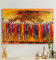MyMaxxi - Premium Leinwandbild auf Keilrahmen Afrika Stamm Wandbild Design Wand Dekoration, Gemälde Mehrfarbig Leinwand - Dorfbewohner, Groesse_leinwand:40x60 cm