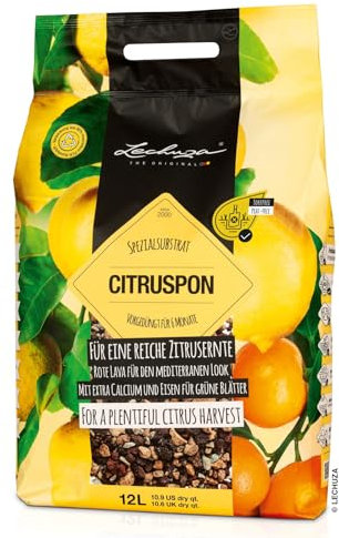 LECHUZA-Pflanzsubstrat CITRUSPON 12 Liter | für Zitruspflanzen | torffrei und vorgedüngt | 19540