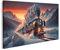 islandburner Prime Bild auf Leinwand Alte Dampflok im Schnee für Eisenbahn Fans Bilder Wandbilder Poster