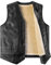 Harbrosrce Chaqueta Moto Cuero Hombre PU Chaleco Airbag Moto Chaleco Cuero con Forro Polar