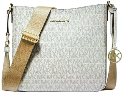 Michael Kors Kleine Umhängetasche aus Leder, Hellcremefarben, Helles Cremeweiß, Small
