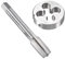 Unifizz Ensemble de tarauds et filières métriques M12 x 1 mm, tarauds à vis avec matrice de filetage rond, kit de tarauds et filières pour réparation de filetage de vis d'écrou, boulon