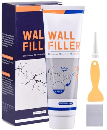 SOSALUK 250g Rebouche Trou Mur Blanc Enduit de Rebouchage Blanc Pâtes Reparation Murale Bouche Trou Mur Mastic Mur Crème de Réparation Mur Wall Repair