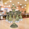 ZPSHYD Pimp Cup Chinesischer Kelch, Pimpbecher, Retro-Stil, Zinklegierung, Glas, geprägtes Blumenmuster, Weinkelch für Party, Bankett, Bar, Familie, Bronze, 6 Stück
