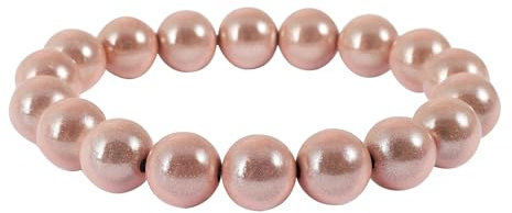 Akzent Armband mit Farbenfrohen Kunstperlen in 8, 10 und 12mm - Elastisches Sommer Kugelarmband in 13 Farben Geschenkidee