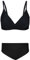 Aquarti Mädchen Bikini Set Bustier Bikinislip Zweiteiliger Badeanzug, Farbe: 039 Schwarz, Größe: 158