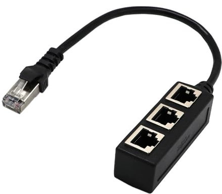 LAN 1 Stecker Auf 3 Buchse LAN Ethernet Splitter,RJ45 Ethernet Splitter,LAN Kabel Verteiler,für Ethernet Cat5 Cat6 Cat7