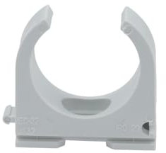 WITTKOWARE Reihenklemmschellen für Stangenrohr, anreihbar, grau (M20, 100 Stück)