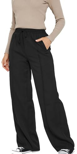 Long Tall Sally - LTS Tall Tie Waistband Wide Leg Trousers - Women's