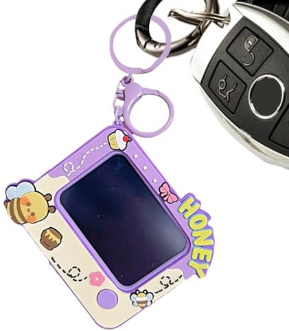 Bexdug Kids Drawing Board | Tiny Cartoon Theme Writing Tablet with Keyring | Hangable Ornaments Kids Travel Game, Reusable Electronic Drawing Pads for Birthday Holiday
