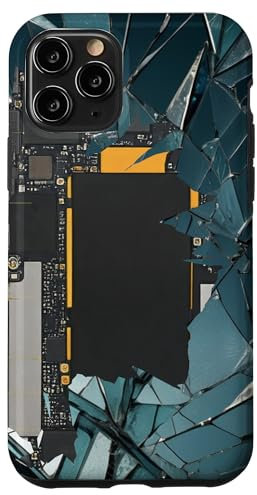 Plano de placa base vintage Carcasa para iPhone 11 Pro