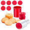 Avilia Set Timbro e 6 Stampini per Biscotti Natalizi in Silicone 5,5cm - Materiale Timbro in Plastica Resistente e Stampini in Silicone Alimentare - Facile da Usare e da Pulire - Ricettario Incluso