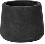 Finestgreen Patt Pflanzgefäß Schwarz S | Blumentopf für Innen- und Außenbereich, Frostfest, UV-Beständig, wasserdicht | Blumenkübel Betonoptik