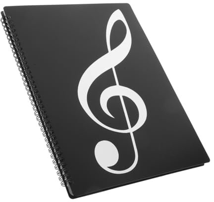 GRADENEVE A4 Music Score Folder Portable Multi Function Sheet Music Storage Organizer 30 Pages 60 Sides Stylish Notes on Ideal for Musicians and Office Document Files