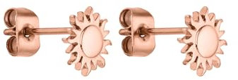 Purelei® Elegante Sonnen-Ohrstecker für Frauen – 18K vergoldet, Edelstahl, filigran & leicht (7,5 mm) (Rosegold)