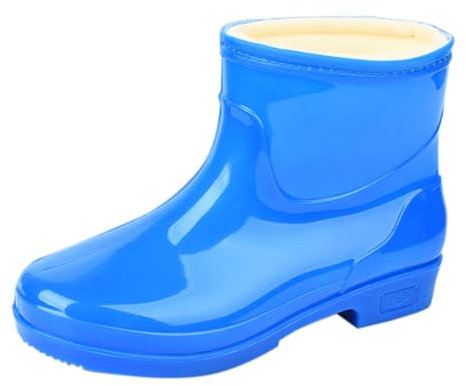 Laquieio Stivali Da Pioggia Donna Adulto Impermeabili Antiscivolo Stivali da Acqua Moda Nuovi stili per le donne Stivali Alti Stivali da Acqua Donna Lavoro, blu, 38 EU
