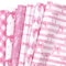 BOXOB 12 Fogli Carta Regalo Fiocco Rosa, 68,58x50,8cm Carta Confezione Regalo con Fiocco per Bricolage Matrimoni Baby Shower Feste di Compleanno