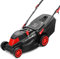 Lehmann Cortacésped Eléctrico para Superficies de hasta 1000 m², 1600 W, Ancho de Corte 38 cm, Recogedor 40 L, Altura de Corte Ajustable en 5 Niveles de 25 a 75 mm, 3450 RPM
