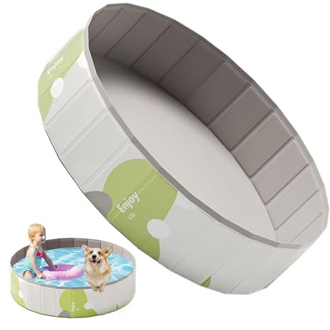 Piscina para Perros | Piscinas para Mascotas Perros Grandes | Bañera PVC Redonda Portátil Sin Inflar Multiusos Adultos Bebé Playa Interiores