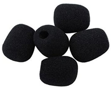 LOLIPPYY 10 Pezzi Parabrezza Per Microfono Lavalier Copertura Antivento in Schiuma Per Microfoni a Clip 35mm Nera Protezione Per Microfoni Wireless