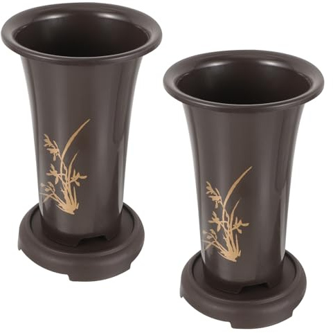 Gadpiparty Macetas para Orquídeas de Cerámica Grande 2 Unidades Bandeja Macetas Decorativas para Plantas de Interior Color Barro Púrpura Diseño Estampado Ideales para Jardín y Hogar