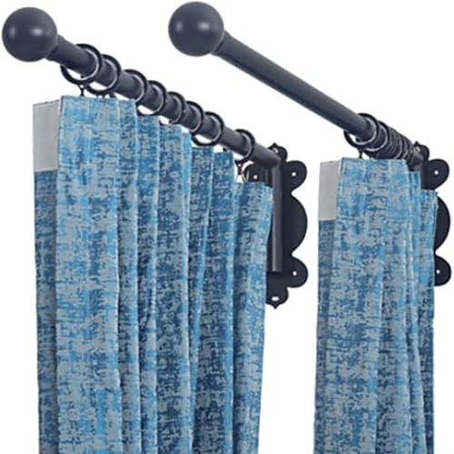 XXYLC Schwenkarm-Fenster-Vorhangstange, Schwingarm-Gardinenstange Mit Endstücken Präsentationsständer Für Fenstervorhänge Ausstellungsständer, Für Küche,Fenster,Tür(Size:50CM)