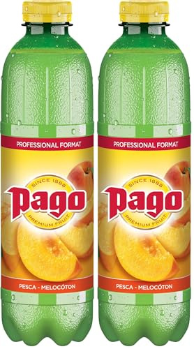 Zumos Pago - Néctar de Melocotón a partir de Zumo de melocotón 1L Clásicos (Paquete de 2)