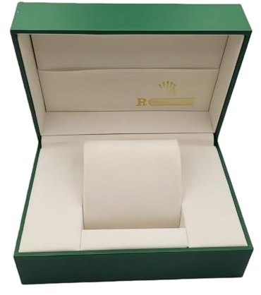 ROUREOX Grüne Uhrenbox Aufbewahrungsetui Vitrine Organizer Premium Samt Innen Schutz Halter Uhrenkasten für Rolex - D