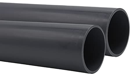 Baumaxxe 2x PVC Rohre 16mm Außendurchmesser I 3/8 Zoll Kunststoffrohre 1m PN10 10 bar I Glatte Rohrenden zum Verkleben in Klebemuffen I Pool Teich Aquaristik Entwässerung Bewässerung I bm321