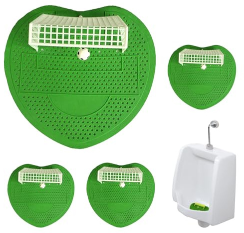 Urinalsieb, 4 Stück- Anti-Spritzer-Urinalsieb, Urinal Einsatz Mit | Spritzschutz, Fußballtor Design, Urinaleinsatz, Einsätze, Siebe, Für Fuß, Bar, Esszimmer, Farbe: Grün