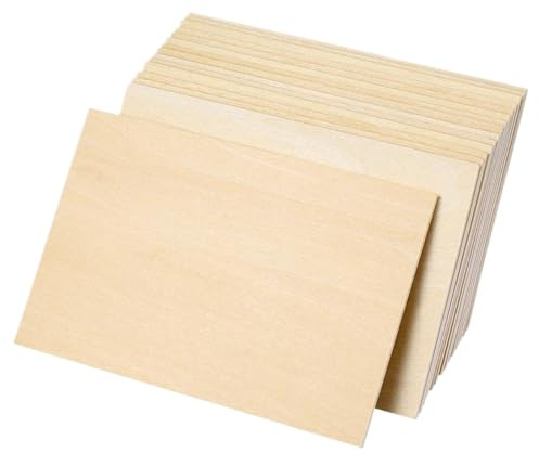 Holztafeln zum Malen 5/15/25 Stück Holzplatten DIY Bastelbrett unvollendete Planke for Zeichnen und Malen(5pc-15x10cm)