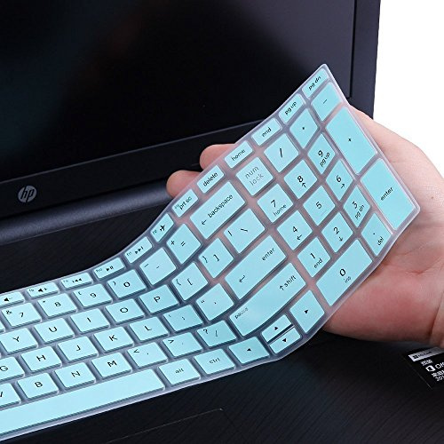 Tastatur Cover für 2018 HP Flagship 39.6 cm Touchscreen Laptop, HP Pavilion x360 15-br075nr, HP Envy X360 15 m-bp 15 m-bq, 43.9 cm HP Envy 17 M 17-bs Hot Blue