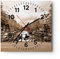 Modern Wanduhr Kanal Fahrräder Amsterdam Zentrum 30x30cm Quadrat Klein Wand Uhr Glas Analog Zimmeruhren Küche Büro Wohnzimmer Glasuhr Wall Clock Dekoration Design Küchenuhr C4AC30x30-2971