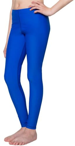 iQ-UV Schutz Leggings Kinder 128/134 Schwarz – Sport Leggings für Jungen und Mädchen aus recyceltem Material mit LSF 300 – Ideal als Gym- oder Sporthose – Kinder Leggins für Fitness & Freizeit