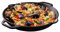 Victoria Cast Iron Paella Frying Pan Seasoned with 100% Kosher Certified Non-GMO Flax seed Oil, 13 Inches, Black