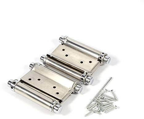 DEWIN Charniere Porte Battante,Charnière à Ressort à Double Action Charnière à Ressort Saloon Porte Portes Battante Charnière Fermeture Automatique pour Saloon Café Bar Double Porte 2Pièces