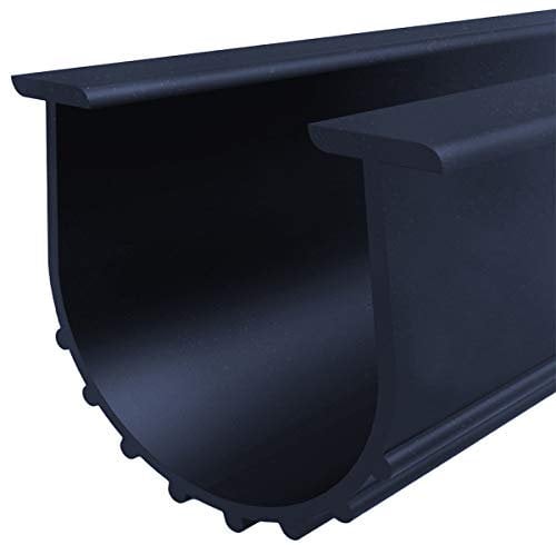 Kit de joint d'étanchéité pour porte de garage 3 m, bande de bas de porte universelle avec joint en T professionnel en caoutchouc, 8 mm x 9,5 cm, noir