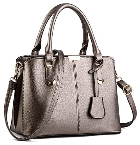 Pahajim Handtasche Damen Umhängetasche PU Ledertasche Tote Bag Damen Schultertaschen Mode Frauen Taschen mit Anhänger Messenger Tasche für Arbeit Einkaufen Party Reisen