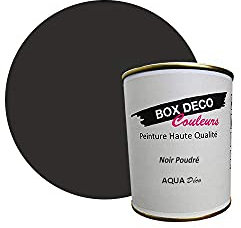 BOX DECO COULEURS Peinture murale acrylique aspect mat Aqua Déco - 750 ml, Noir Poudré