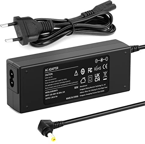 Caricatore Toshiba Portatile 90W 19V 4,74A Alimentatore per Toshiba Satellite C50 C55 C655 C675 C850 C855 C855D C55D L50 L55 L55D L655 L750 L755 PA3714U-1ACA PA3917U-1ACA Adattatore PC Caricabatterie