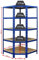 kaiserkraft | Schwerlastregal | Eckelement | HxBxT 1800 x 900 x 600 mm | Blau | Kellerregal Metallregal Garagenregal Lagerregal Werkstattregal