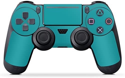 Skin kompatibel mit Sony Playstation 4 Pro Controller Folie Sticker türkis Farbe einfarbig
