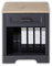 Stella Trading JASMIN Rollcontainer Schreibtisch in Graphit, Artisan Eiche Optik - Mobiler Büroschrank mit Fach und Schublade - Landhausstil Büromöbel Komplettset - 54 x 62 x 39 cm (B/H/T)