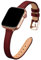 SUNFWR Kompatibel mit Apple Watch Armband 38mm 40mm 41mm,Echtes Ersatz Lederarmband,Schlank und Leicht Armband für die iwatch Serie Ultra/8/7/6/5/4/3/2/1,SE(Wein rot&Roségold)