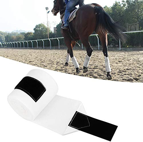 Generic 4 Rollen Pferdebeinbandage, verdicktes Vlies, Pferdebeinbandage, Pferdebeinschutzbandage zum Trainieren, Training, Bohren