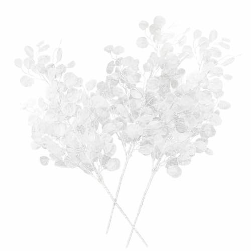 Loberon Deko-Blume 3er Set Tilly, weiß | filigran & naturnah, zarte Silberblatt-Nachbildung, Kunstblume, Dekoration, Eisendraht, Polyester